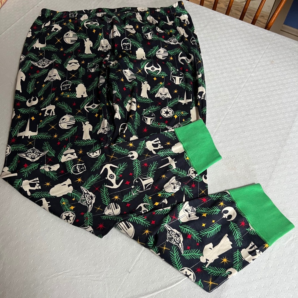 Hanna Andersson Star Wars Christmas Pajama Pants Mens XXL Organic Cotton Jogger